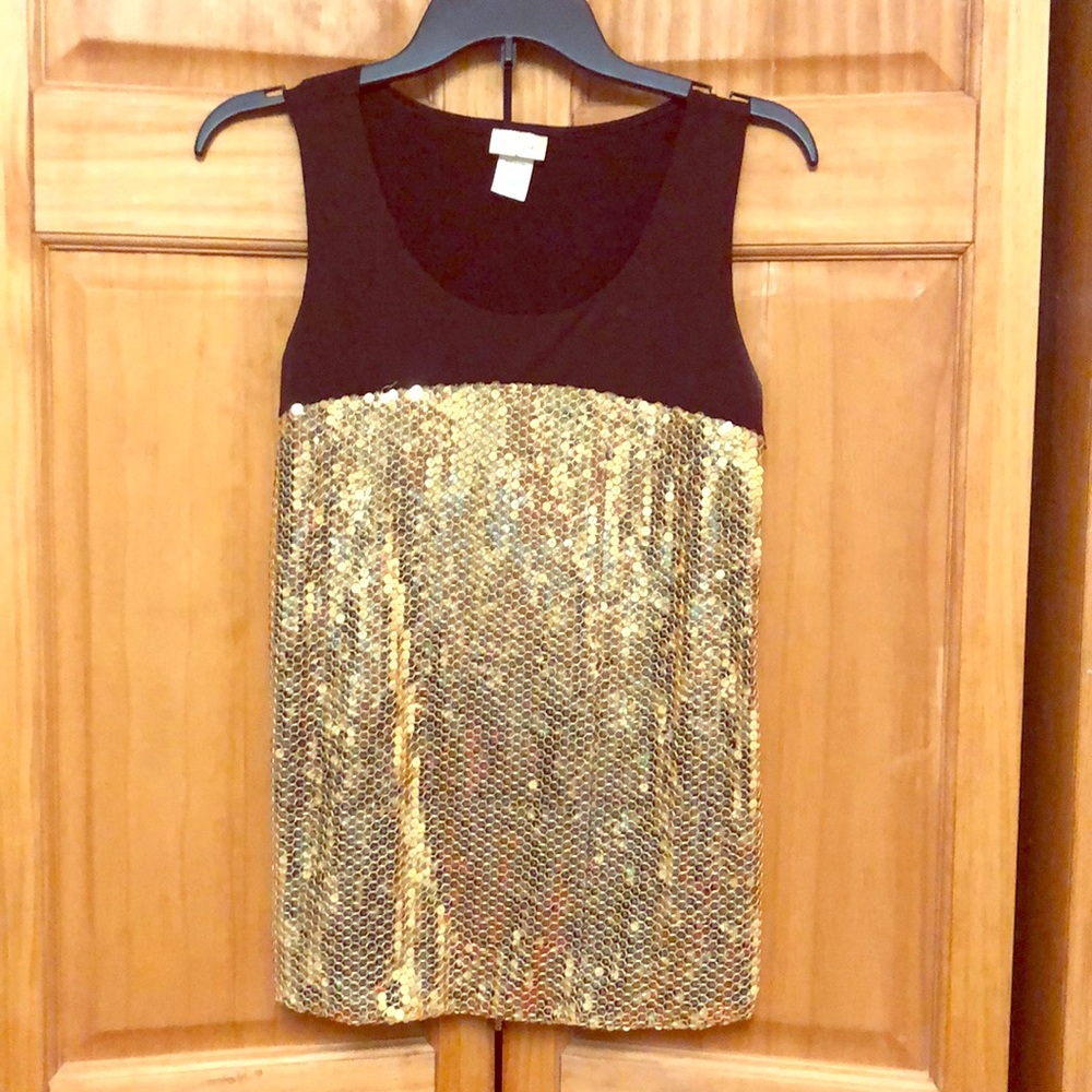 Gold Sequin tank
